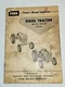 1958 Owner's Manual for FORD DIESEL Farm TRACTOR 801-D + 901-D series Repair