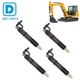 New Set of 4 Fuel Injector 4089877 Fit for Cummins B3.3 Diesel Engine