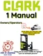 CLARK CLARKLIFT NST40 NARROW AISLE FORKLIFT OPERATORS OWNERS MANUAL PDF ON USB
