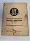 Massey- Ferguson MF285 Tractor IT Shop Service  Manual