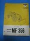 Massey Ferguson MF356 MF 356 tractor shovel parts book catalog 1970 OEM