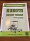 Kubota Operators Manual Rotary Mower Model RC60-F20 RC72-F20