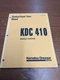 Komatsu KDC 410 Series Engine Standard Repair Times Manual