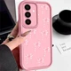 For Samsung S26 S25 FE Edge S24 Ultra S23 Plus A17 Silicone Bow Phone Case Cover