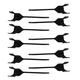 (10) 510501250 Fits Vermeer R-2800 Rubber Mounted Hay Rake Tooth Teeth