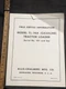 Field service information manual Allis Chalmers model TL-14A Tractor loader 