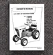Tractors Operator Inst & Service Parts Manual Ford T-800 53055 8HP Lawn & Garden