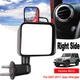 For 2007-2017 Jeep Wrangler Manual Adjustment Fold Black Passenger Side Mirror