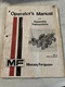 Massey Ferguson Mf 37 Unit Planter Operators Manual & Assembly Instructions