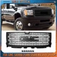 Front Upper Grille Matte Black For GMC Sierra 2500 HD 3500 HD Denali 2011-2014