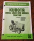 Kubota G3200 G4200 G4200H G5200H Lawn Garden Tractor Operator Maintenance Manual