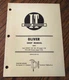 Oliver Super 99GTMC - 880 Tractor SUPPLEMENT I&T Shop Service Repair Manual O13