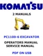 Komatsu PC1100-6 Hydraulic Excavator Owners Service Shop Operators Manual PDF