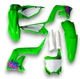 Plastics + Graphics Kawasaki KX Restyle KX125 KX250 2004 2005 2006 2007 2008