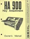 GEHL OWNERS MANUAL FOR HA 900 HAY EQUIPMENT