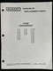Hobart Model FT800 Dishwasher Parts Replacement Parts Catalog Manual Repair