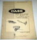 Case Mower Blade Dump Cart for 220 222 442 444 Tractor Parts Catalog Manual Book