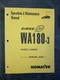 KOMATSU WA180-3 WHEEL LOADER OPERATION & MAINTENANCE BOOK MANUAL S/N A80001-UP