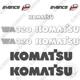 Fits Komatsu WA320-3 Decal Kit Wheel Loader Equipment Decals (WA 320 3)