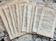 Antique French Book Pages 1700s-1930&rsquo;s Bundle Of 20 Pages + Some Rag Pages