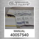40057540 MANUAL fits CASE NEW HOLLAND (Surplus Open Box)
