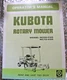 Original Kubota Operators Manual Rotary Mower RC60-F20 RC72-F20
