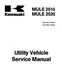 1993-2003 Kawasaki Mule 2500 2510 2520 KAF620 A B C Service Shop Repair Manual