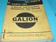 Galion 9-Wheel Self-Propelled Pneumatic Tire Roller Parts List 030000-UP