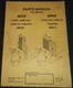YALE MSW MRW B820 B821 2000 3000 4000 LB ORDERPICKER FORKLIFT PARTS MANUAL