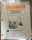 Kubota  Parts & Service Manual 4540 4540A Backhoe for L3350 L3750 L4150 Tractors