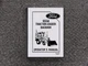 Ford 655A Tractor Loader Backhoe Owner Operator User Manual