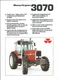 MASSEY FERGUSON 4WD MF3070 TRACTOR SPECIFICATIONS BROCHURE 1987