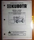 Kubota G2000 Front Blade for G3200 G4200 G4200H G5200H Operator's & Parts Manual