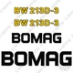 Fits Bomag BW 213D-3  Roller Decal Kit
