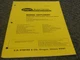 Etnyre Manual M-101-80R2 for Black Topper Parts Catalog Manual Supplement