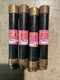 Lot Of 4 Bussmann Fusetron FRS-R-6-1/4 Time Delay Fuses 6-1/4A 600V NOS