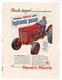 1956 Massey Harris Tractor Ad: Model MH 50 w. Hydramic Power - Racine, Wisconsin