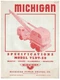 Vintage 1950s-60s Michigan Model TLDT-20 Mobile Crane Specifications  Brochure