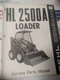 GEHL HL 2500 A LOADER  SKID STEER LOADER SERVICE PARTS MANAL