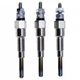 3 Piece Glow Plug for Bobcat 316 319 320 321 B100 B200 B250 BL275 MT50 MT52 MT55
