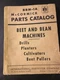 1953 IH McCormick Beet & Bean Machines BBM-1A Parts Catalog good shape Book