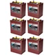 6x Trojan Deep Cycle Battery T105-RE_6 Renewable Energy 6V GC2 225Ah