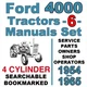 Ford 4000 Series 4 Cylinder Tractor SERVICE, PARTS, OWNERS -6- Manuals 1954-1965