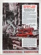 1945 International TD-9 Crawler Tractor Original Color Print Ad