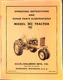 Allis-Chalmers WD 45 Tractor Operating Instructions and Repair Parts Manual