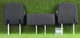Toyota 4runner 2016-2024 5 seater Rear seats 2nd Row Headrests 3Pcs Black Fabric