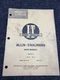 Used I&T ALLIS-CHALMERS Shop Manual D-10 D-12 Models No.AC-10