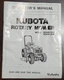 Kubota Rotary Mower RCK60-24B, RCK54-24B Operator's Manual Part # G-4375
