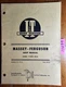 I&T Massey Ferguson MF25 MF130 Tractor Shop Service Manual MF-25 1966