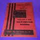 Schumer Mfg Model 120B & 170B Multi Purpose Wagons Operators Manual & Parts List